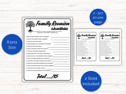 Family Reunion Trivia Game