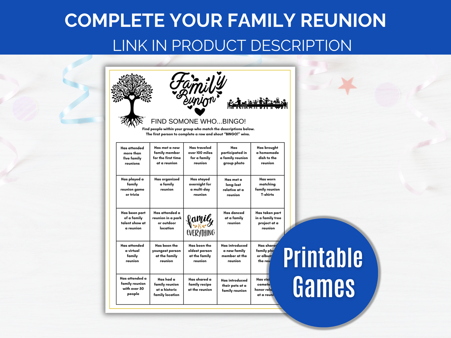 Family Reunion Trivia Game