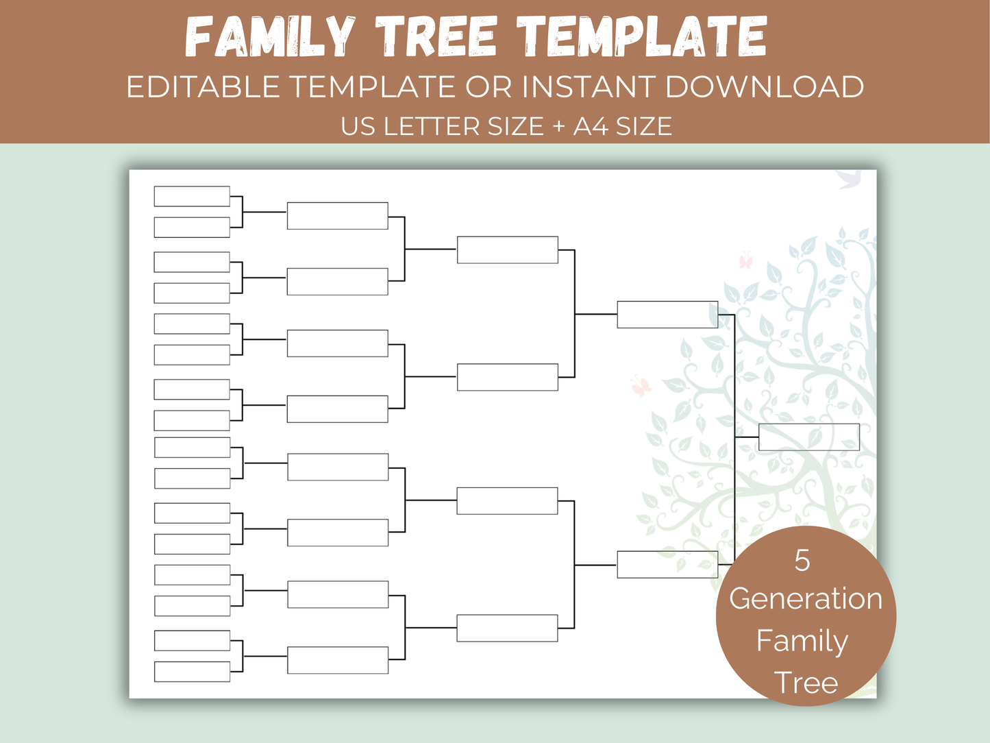 Editable Family Tree Chart