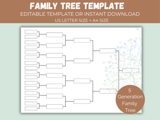 Editable Family Tree Chart