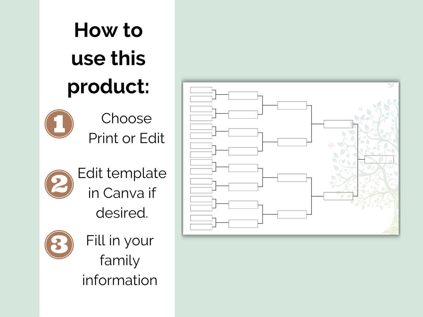 Editable Family Tree Chart