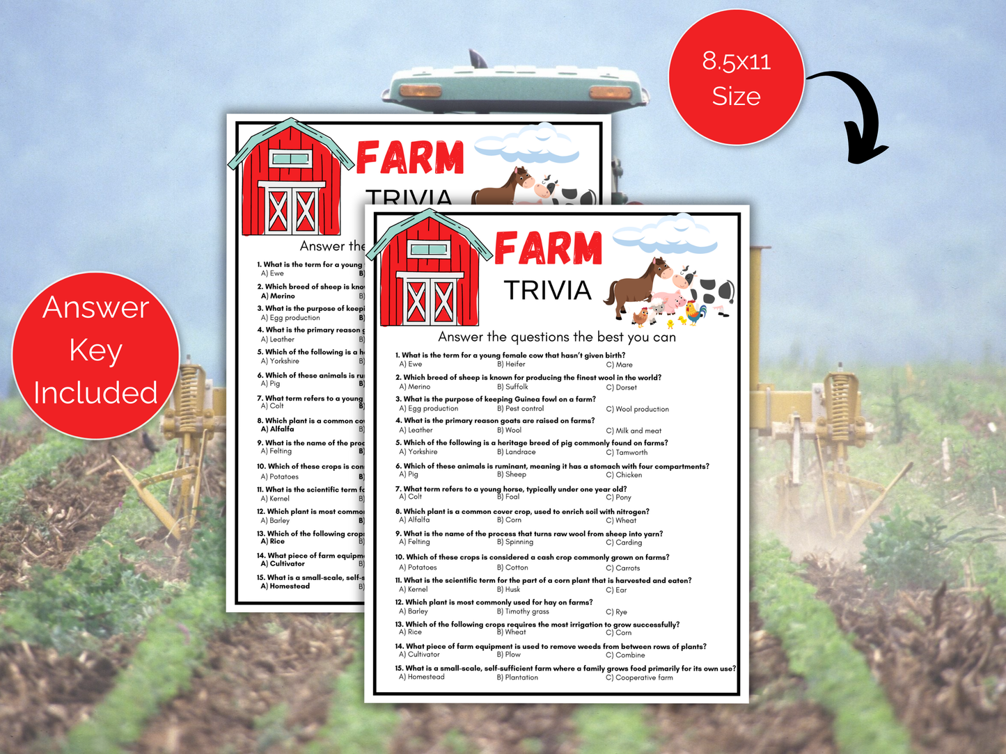 Farm Trivia Game