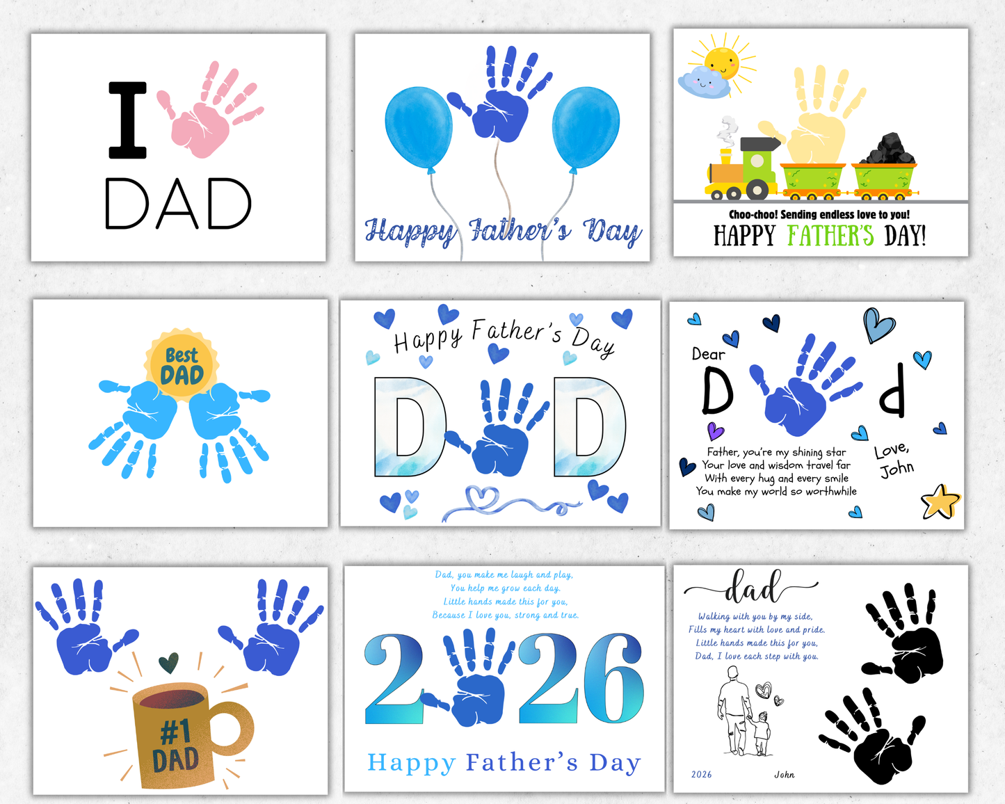 Fathers Day Handprint Art Bundle