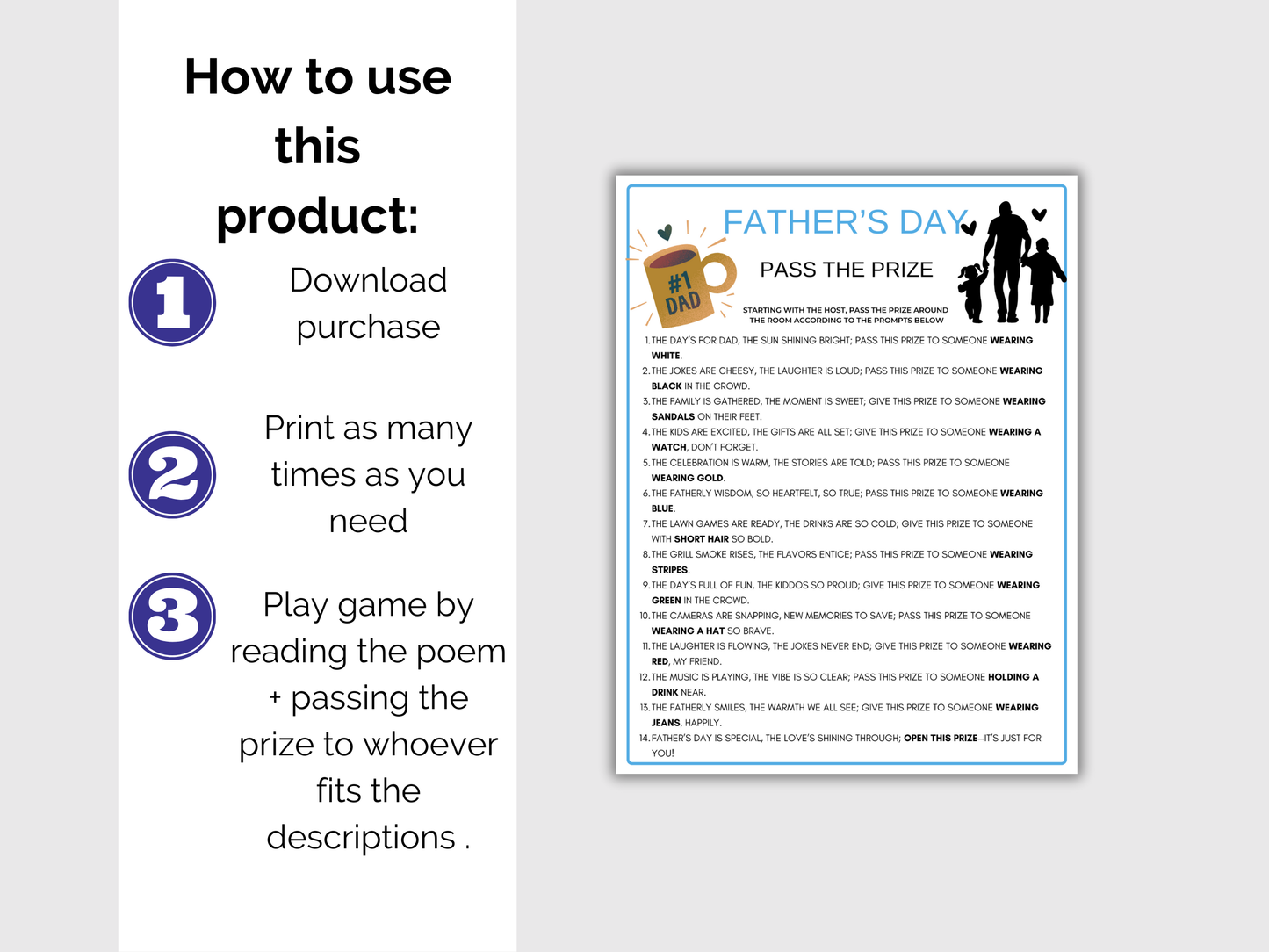 Fathers Day Pass The Prize