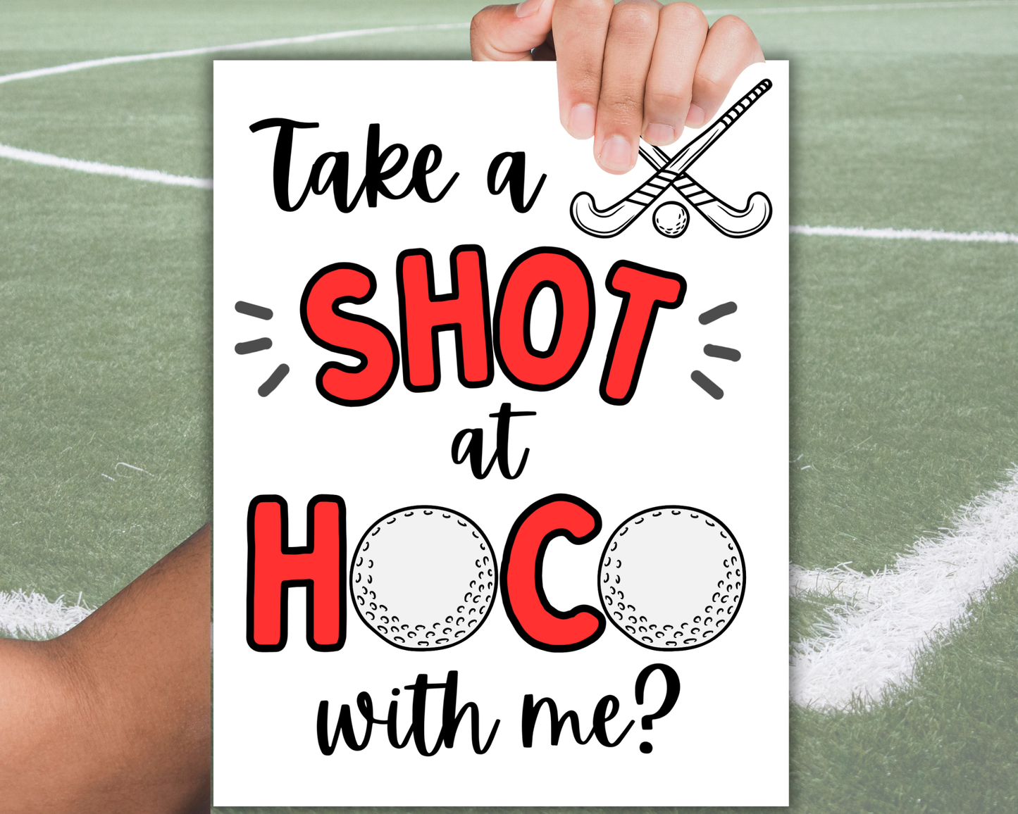 Printable Field Hockey Homecoming Proposal Sign