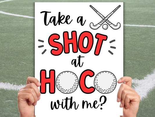 Printable Field Hockey Homecoming Proposal Sign