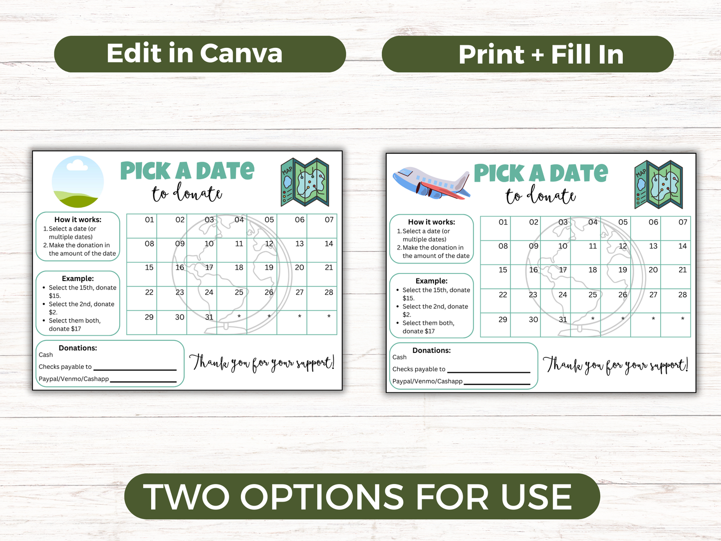 Editable Class Field Trip Pick A Date