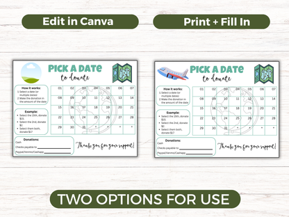 Editable Class Field Trip Pick A Date