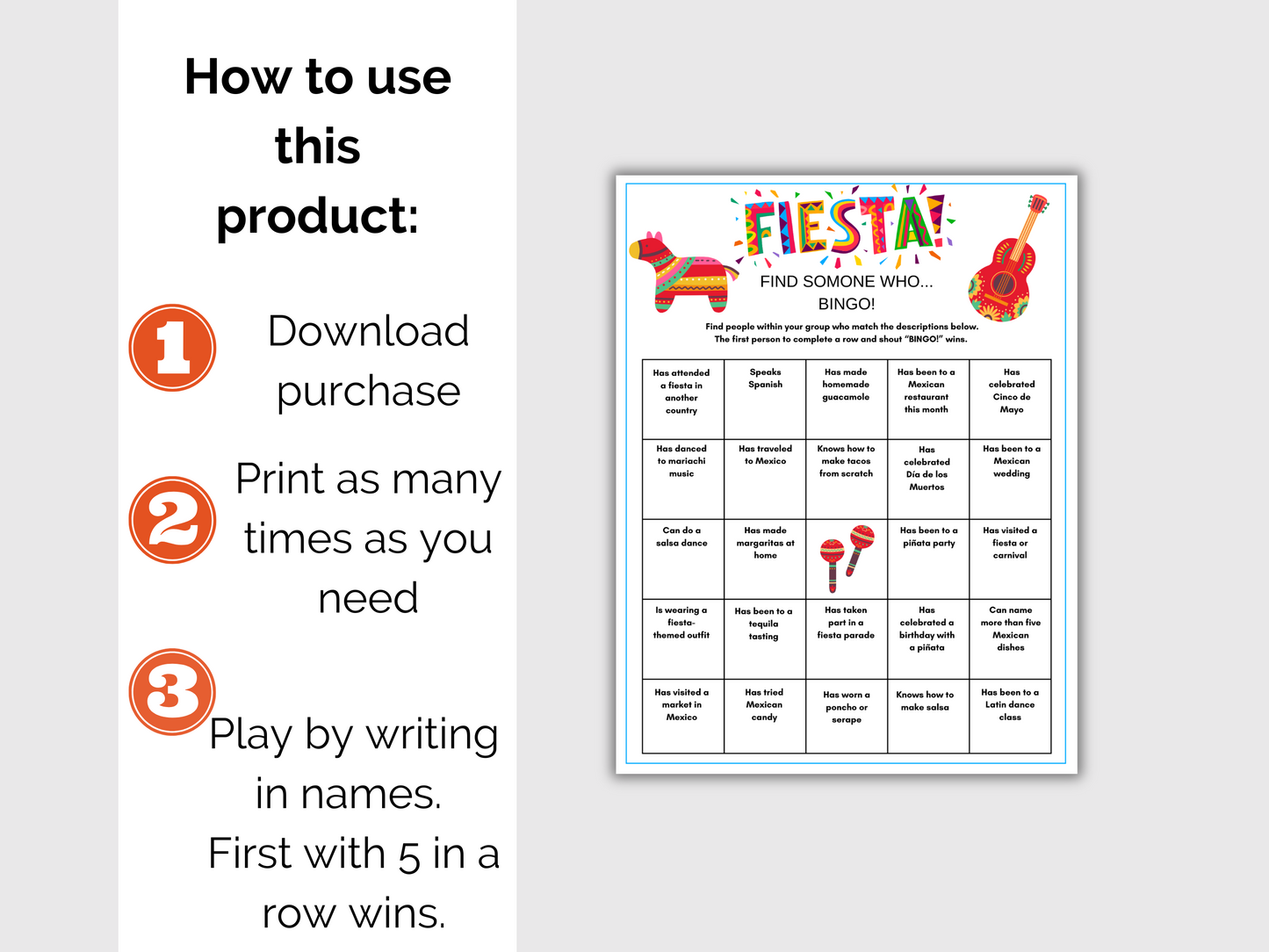Fiesta Find Someone Who