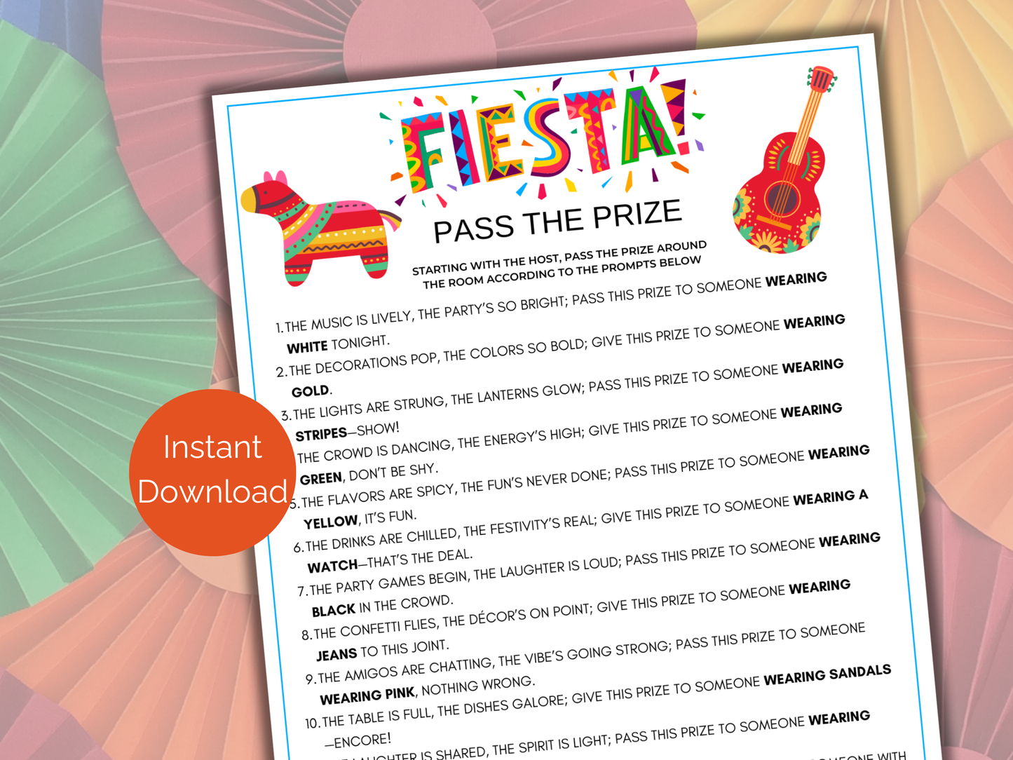 Fiesta Pass The Prize