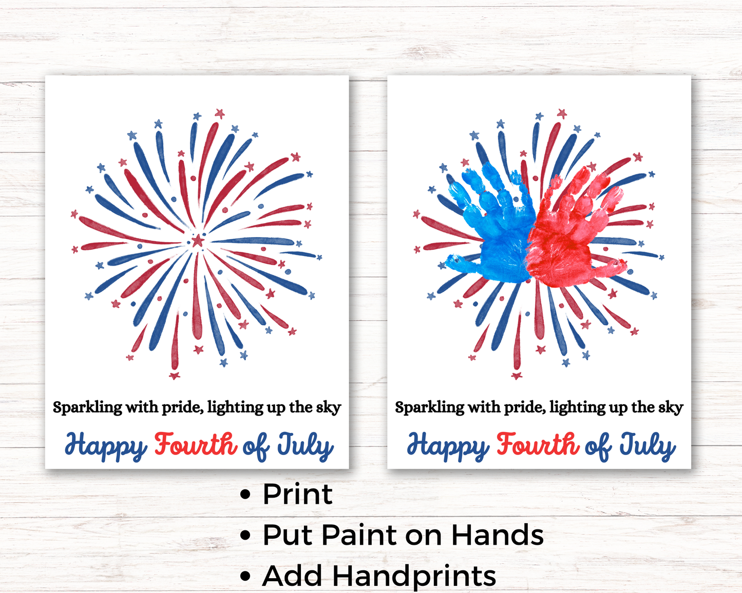 Firework Handprint Craft