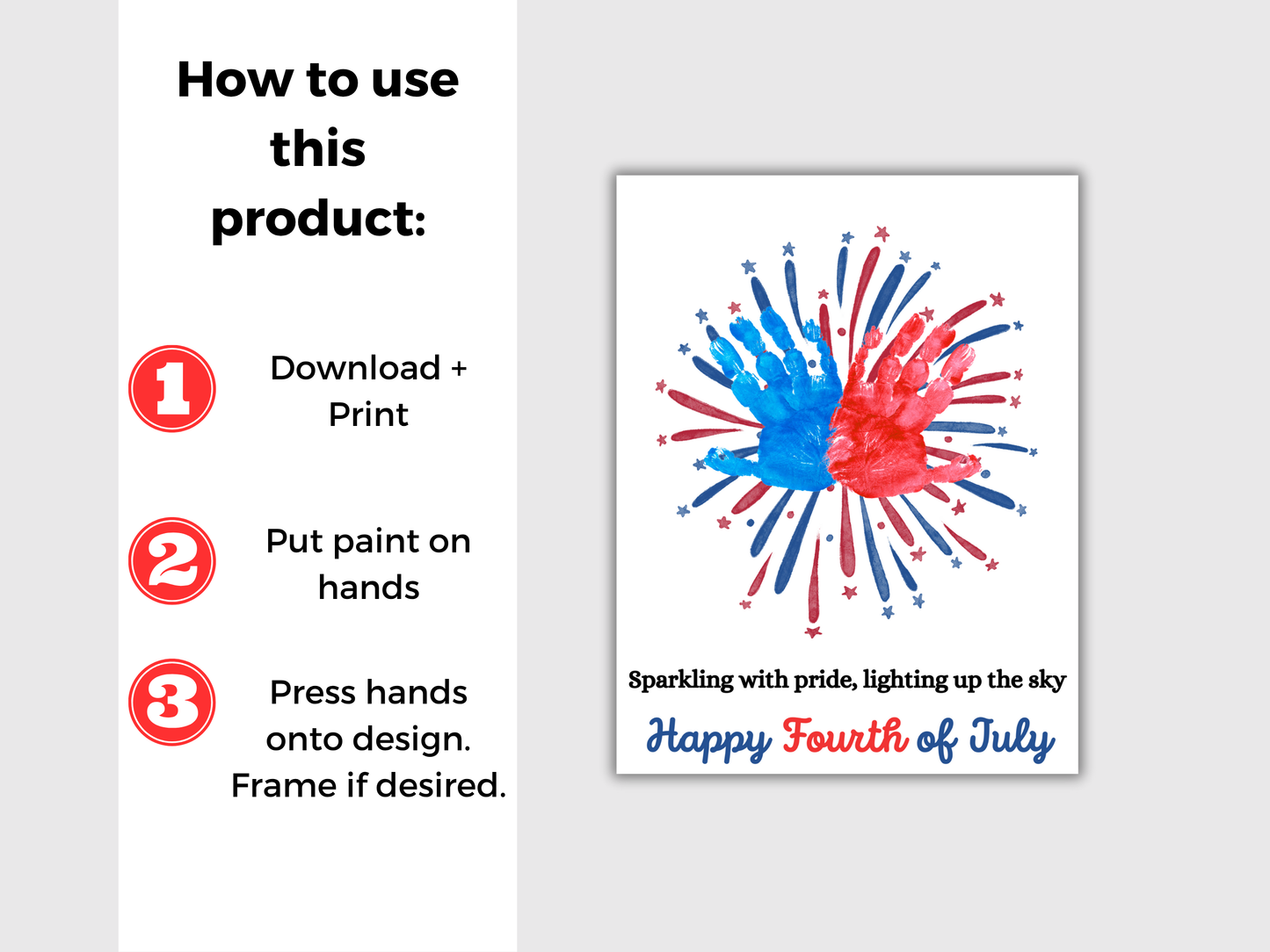 Firework Handprint Craft