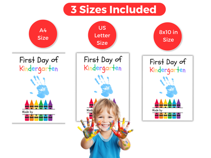 First Day of Kindergarten Handprint Art