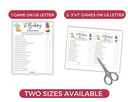 First Birthday Game Bundle