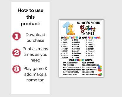 First Birthday Game Bundle