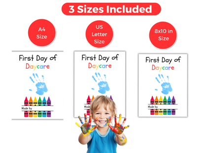 First Day of Daycare Handprint Art
