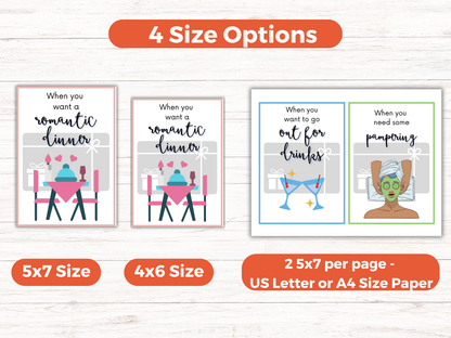 First Year of Marriage Gift Card Book Editable or Printable