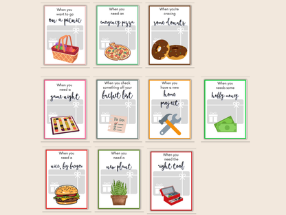 First Year of Marriage Gift Card Book Editable or Printable
