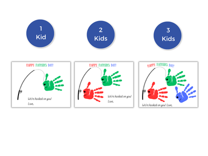 Fish Fathers Day Handprint Art up to 3 Kids