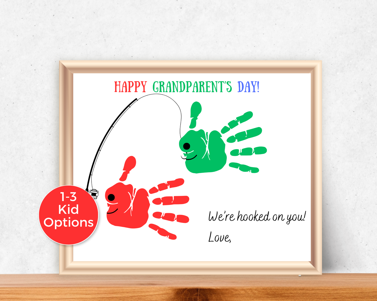 Fish Grandparents Handprint Art up to 3 kids