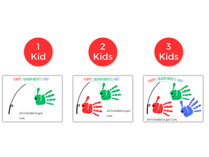 Fish Grandparents Handprint Art up to 3 kids