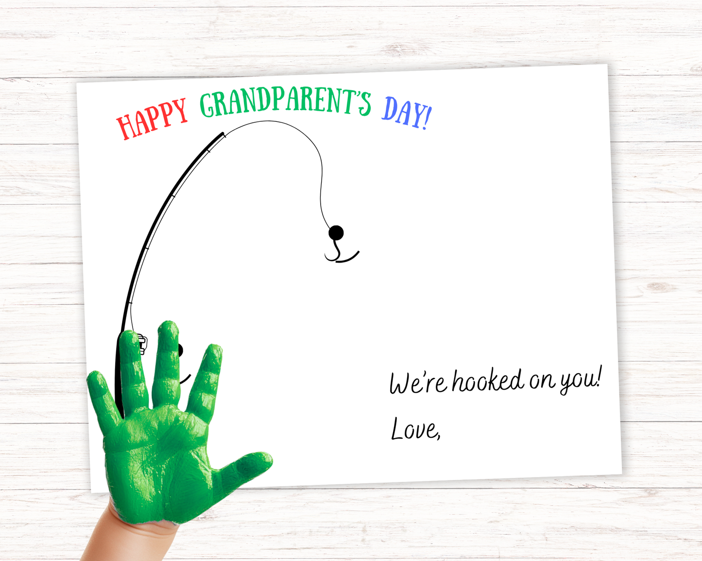 Fish Grandparents Handprint Art up to 3 kids