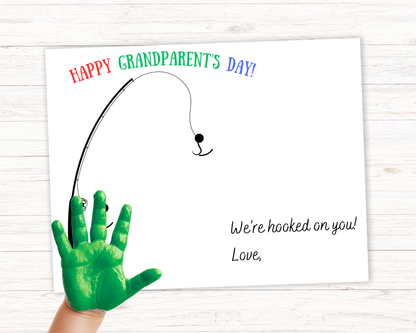 Fish Grandparents Handprint Art up to 3 kids