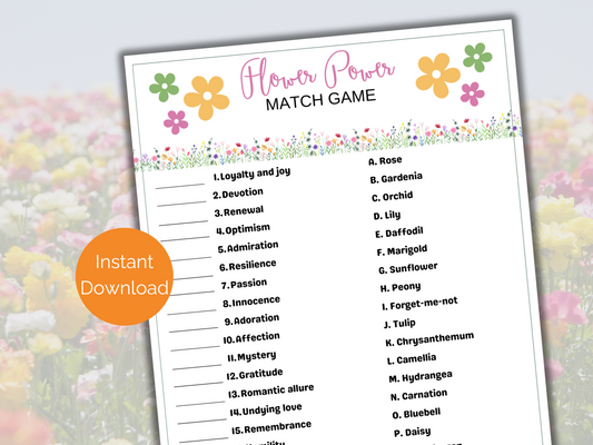 Flower Match up Game
