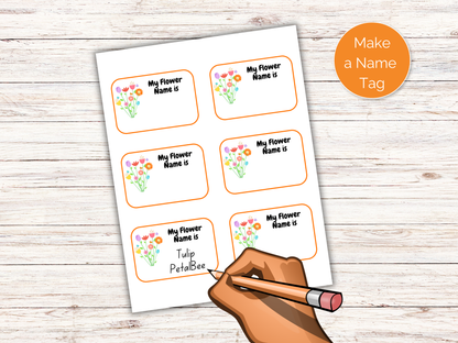 What's Your Flower Name Game + Name Tags