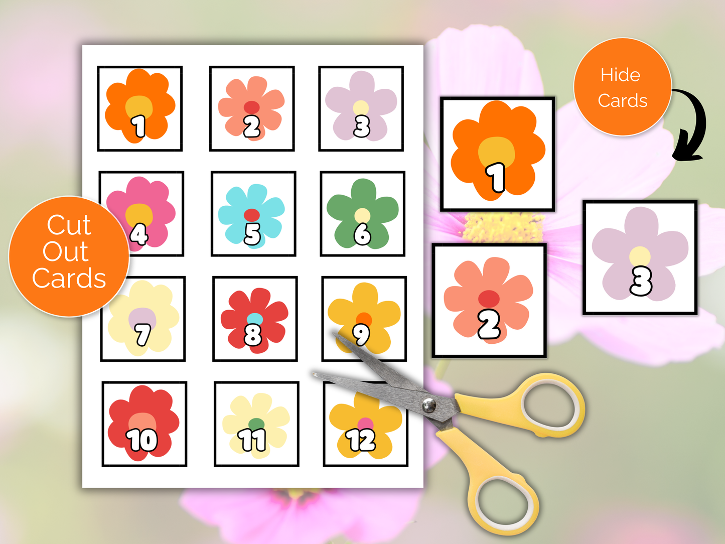 Flower Scavenger Hunt for kids