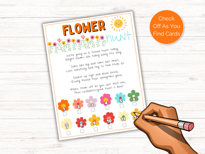 Flower Scavenger Hunt for kids
