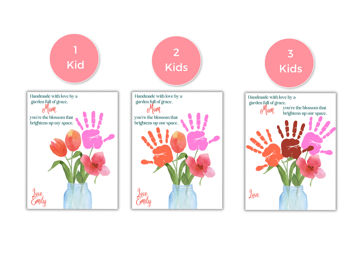 Mom Flower Handprint Art