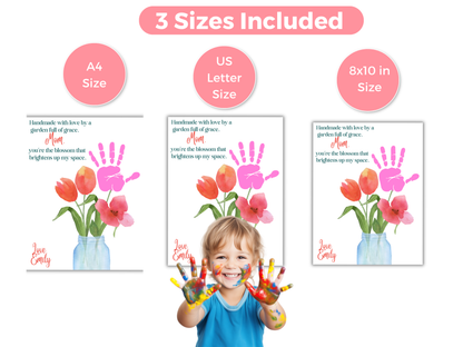 Mom Flower Handprint Art