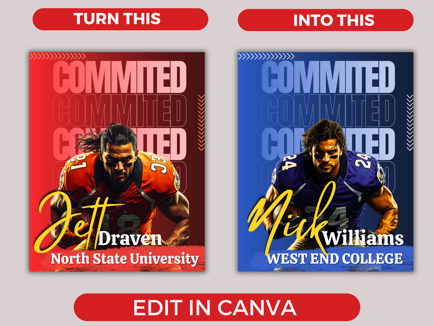 Sports Committed Poster Template