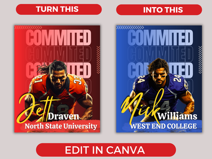 Sports Committed Poster Template