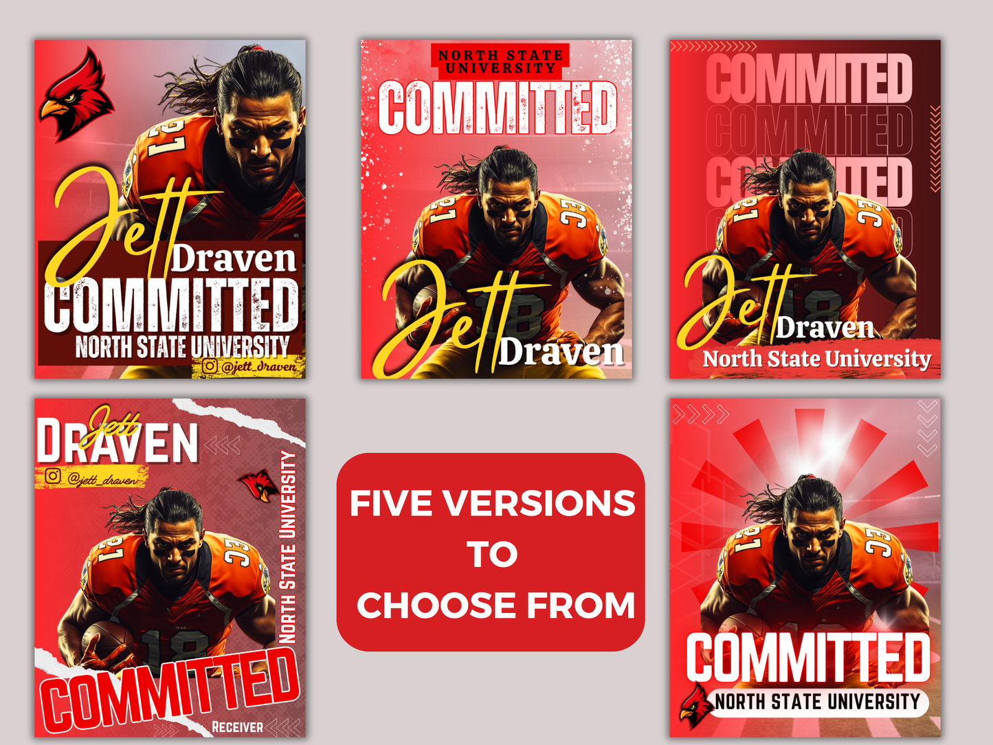 Sports Committed Poster Template
