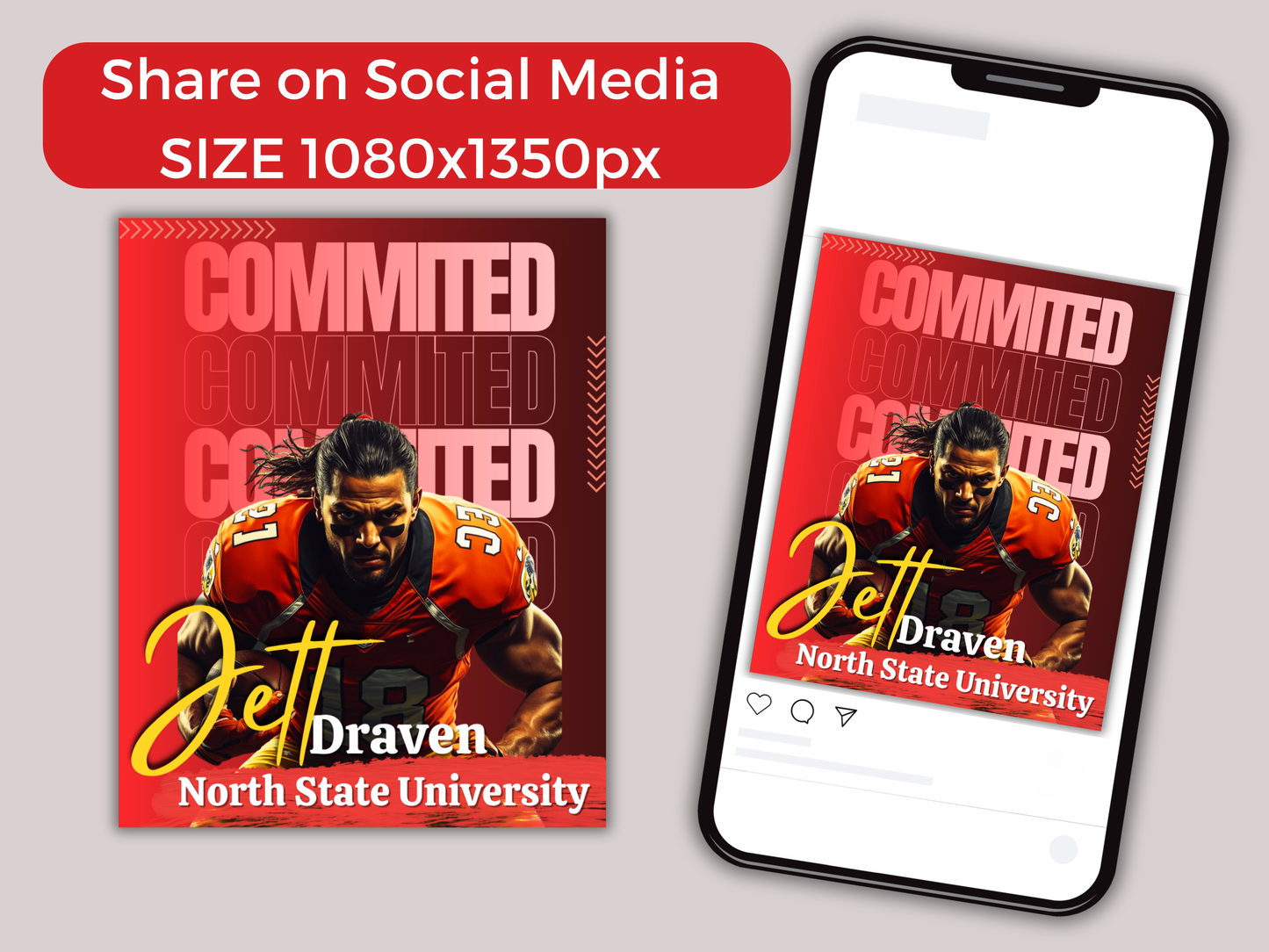 Sports Committed Poster Template