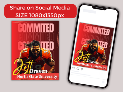 Sports Committed Poster Template