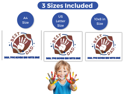 Football Dad Handprint Art