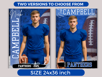 Editable Senior Football Banner Template