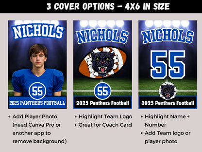 Editable Football Team Roster Lanyard Template