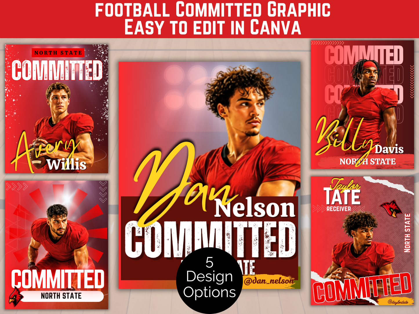 Football Committed Poster Template