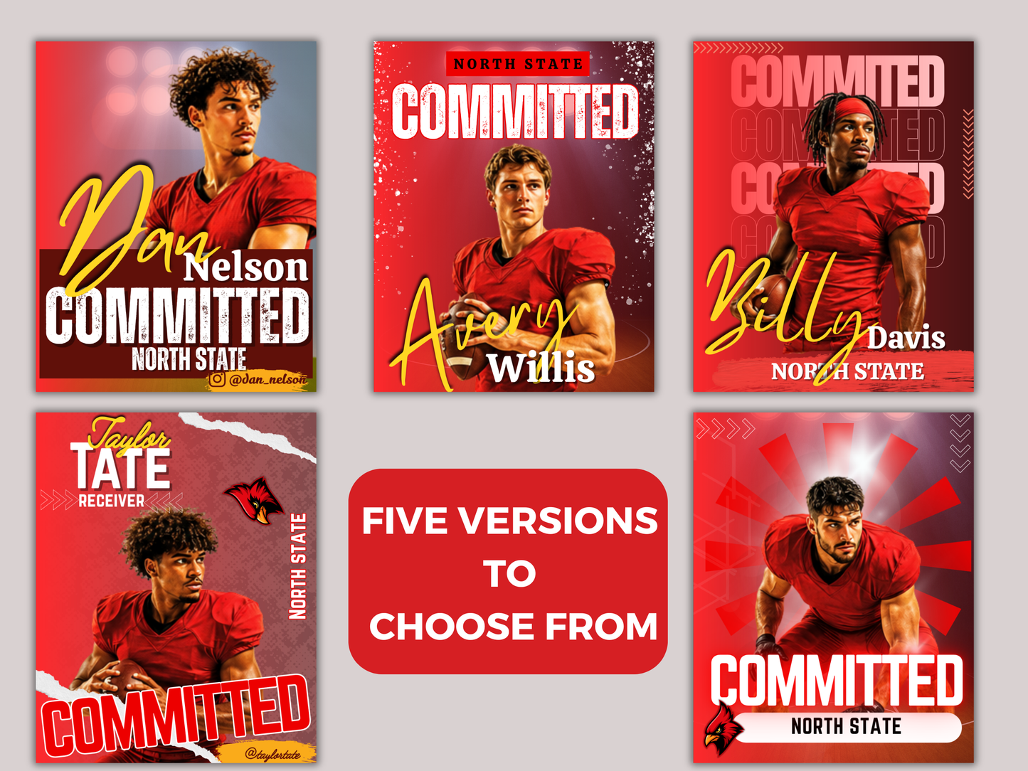 Football Committed Poster Template