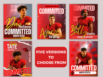 Football Committed Poster Template