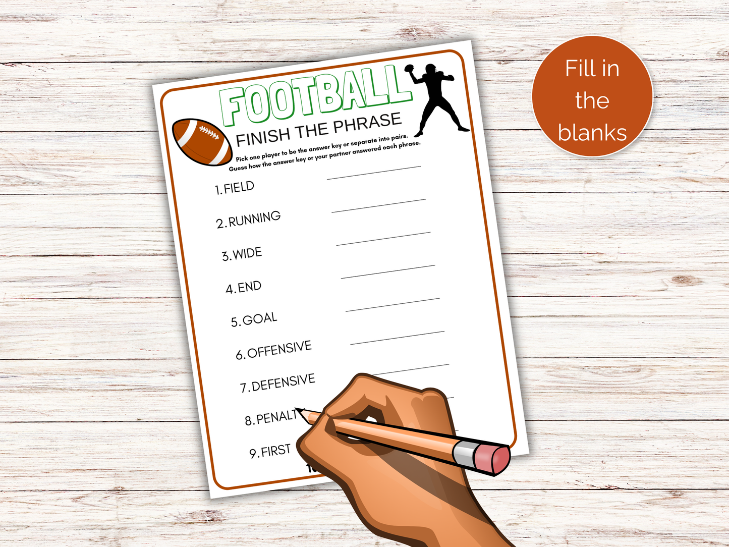 Football Finish The Phrase