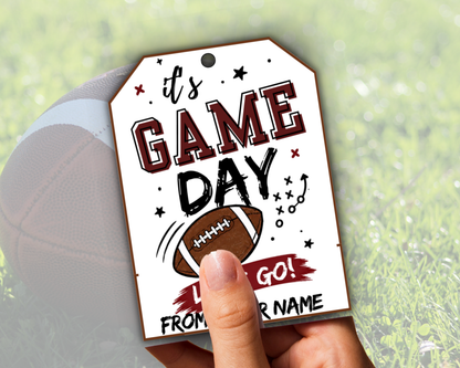 Editable Football Team Treat Tags