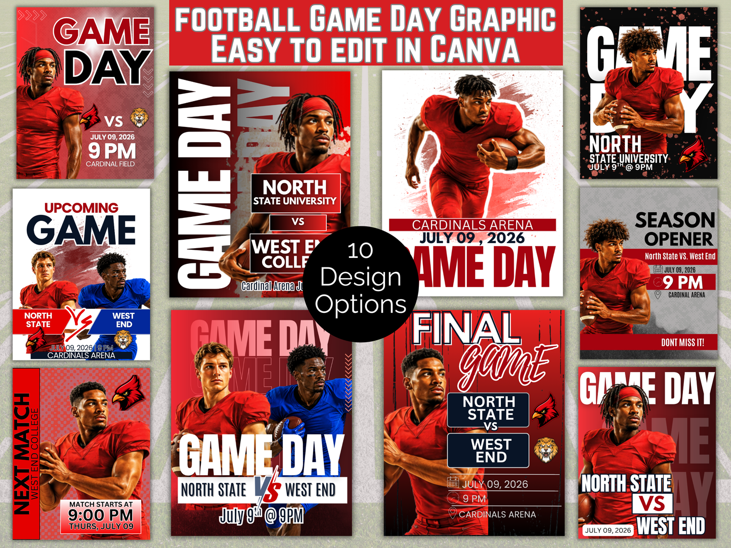 Football Game Day Social Media Template