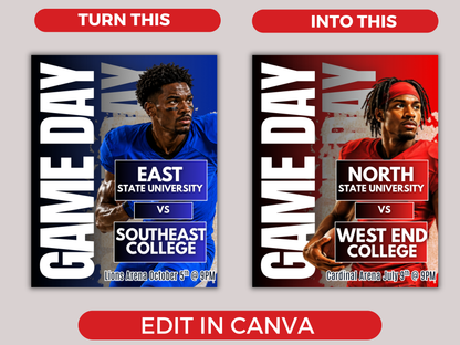 Football Game Day Social Media Template