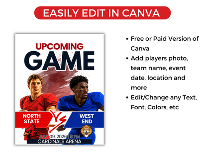 Football Game Day Social Media Template