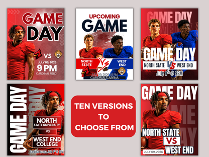 Football Game Day Social Media Template
